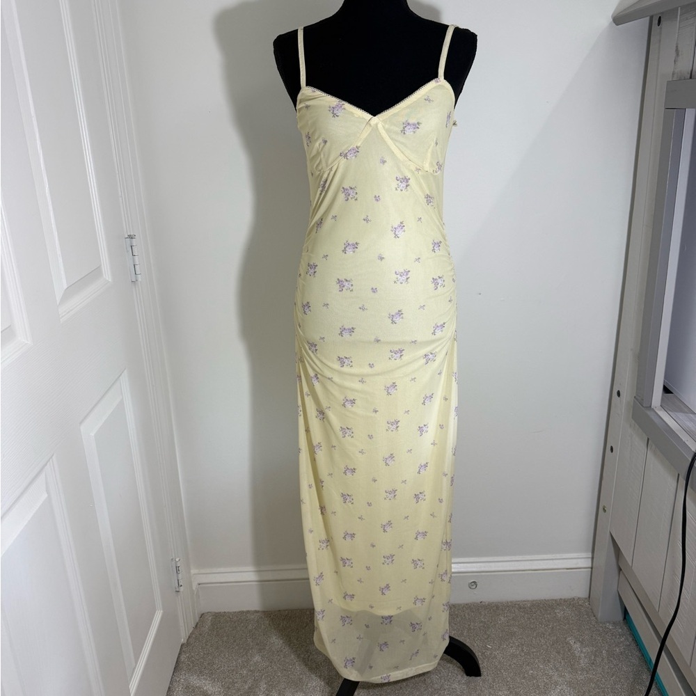 Streetwear Society Yellow Floral Maxi Dress